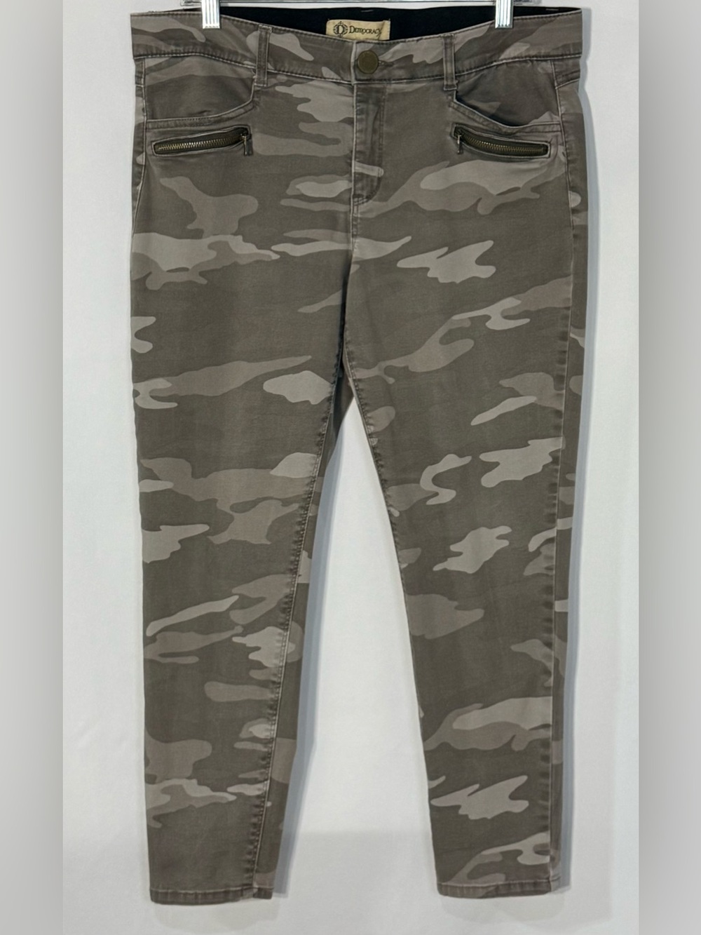 Democracy Ab Technology Gray Camo Skinny Ankle Jeans Women’s 14